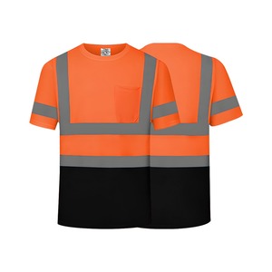 Camiseta de Seguridad de Verano de Secado Rápido y Alta Visibilidad ANSI Clase 2 con Logotipo Personalizado Reflectante y Mangas Cortas Transpirables - Product Image 1