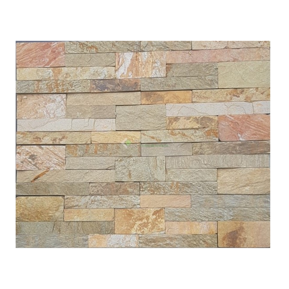 Stunning Z-Shaped Wam Yellow Slate Wall Stone Exterior and Interior Wall Decor with Hanging Function for Fireplace and Resort · image 3