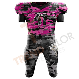 Maillots de football américain personnalisés en gros et uniformes pour adultes avec twill de tackle - Product Image 5