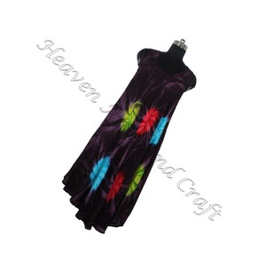 Robe Maxi en rayonne de qualité supérieure pour femmes vêtements de plage ethniques faits à la main avec devant ouvert pour une tenue de fête ou une utilisation à la plage - Product Image 3