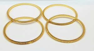 Dubai 24KT chapado en oro para mujer de alta calidad 4 piezas brazaletes conjunto Popular económico 3 GRM accesorio de moda - Product Image 3