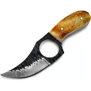 Portable bricolage qualité acier damas chasse dépouillement couteau os poignée multi-usage lame Applications industrielles OEM personnalisable - Product Image 5