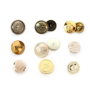 Boutons irréguliers en alliage de zinc doré pour manteaux et vestes - Attaches à pression moulées sous pression en quatre parties pour la couture de vêtements - Product Image 2
