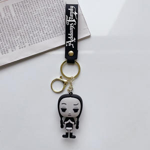 2023 conceptions populaires mercredi personnage poupée porte-clés Pvc pendentif <span class=keywords><strong>Addams</strong></span> <span class=keywords><strong>famille</strong></span> dessin animé caoutchouc porte-clés - Product Image 6