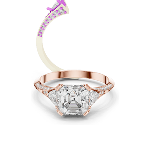 Anillo de Compromiso con Diamante de Laboratorio de 2.323 CT para Mujer, Claridad VVS-VS EF, Oro de 18KT, 14KT, 10KT y Plata 925, Oro Rosa, Amarillo, Blanco - Product Image 3