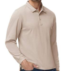 Suéter Polo de Punto Personalizado al por Mayor de Fábrica, Camisa de Cachemira, Manga Larga, Botones, Polo de Punto para Hombre - Product Image 1