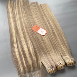 Vente en gros d'extensions de trame de cheveux humains Remy vietnamiens vierges 100% haute lumière à double tirage pur nouveau modèle avec des couleurs variées - Product Image 6