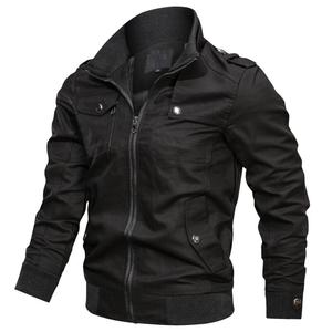 Chaqueta Bomber de Invierno para Hombre, Estilo Piloto Casual, de Lona, Tejida, Táctica, Cortavientos, Transpirable, con Cierre de Cremallera - Product Image 4