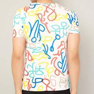 Camiseta de algodón/fibra de bambú para hombre de alta calidad Diseño de sublimación personalizable Precio bajo - Product Image 2