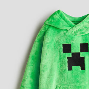 Sudadera con Capucha para Niñas, Estilo Holgado, Color Sólido, Felpa, Hombros Caídos, Suave y Cómoda, Ropa Casual - Product Image 4