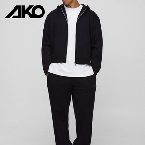 ชุดวอร์มสำหรับผู้ชายผ้าคอตตอนมีฮู้ดและกางเกงขายาวออกแบบได้ตามต้องการ - Product Image 1