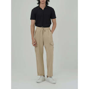 Pantalones Cargo FUJIKO de Corte Holgado, 100% Algodón Canvas, Cintura Elástica, Cierre Personalizable con Cremallera, Pliegues Rectos, Disponibles en Tallas XL a 6XL, en Varios Colores - Product Image 2