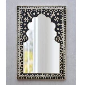Espejo de pared con incrustaciones de hueso hecho a mano de tamaño personalizado, marco decorativo con incrustaciones de perlas madre de alta calidad, estilo moderno para decoración del hogar - Product Image 3