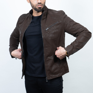 Chaqueta de cuero con estilo para hombre más vendida en diferentes colores disponibles al mejor precio de venta chaqueta de cuero para hombre - Product Image 5