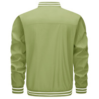 Veste coupe-vent en nylon pour homme, style coach, avec col vintage, poches et impression de logo personnalisé, idéale pour le travail et le design.