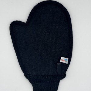 ถุงมือผ้าขนหนูตาข่ายขนาดใหญ่ Mia MED สีดำถุงมืออาบน้ำรูปไข่สไตล์เรียบง่ายพร้อมนิ้วสำหรับทำความสะอาดร่างกาย - Product Image 4