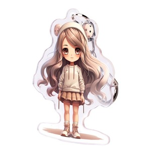 Custom Design Bulk Promotional <b>Keychain</b> Custom Logo Cute Kawaii Cartoon <b>Anime</b> Clear Glitter Acrylic Plastic <b>Keychain</b> Acrylic - Product Image 2