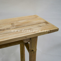 Table console de luxe contemporaine en bambou naturel et MDF, mobilier moderne pour salon, salle à manger, hôtel, bar à domicile