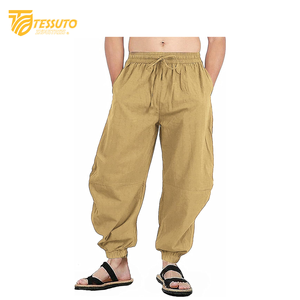 กางเกงผู้ชายวินเทจไซส์พิเศษ2025ผ้าแคนวาสถักเบาเอวสูงแห้งเร็วสไตล์ซัก - Product Image 1