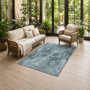 RUGS DEPOT LXDP-0658 Wholesale Multicolor Neutral Contemporary Geometric Digital Printed Machine Washable Chenille Rug Non <b>Slip</b> - Product Image 6
