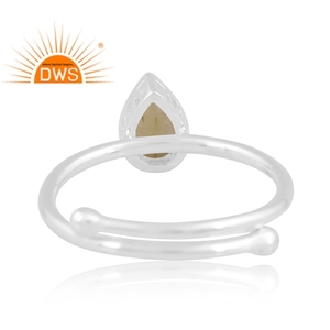 Best Quality Fine Sterling Silver Natural <b>Peridot</b> Gemstone Stackable <b>Ring</b> Custom Jewelry Manufacturer - Product Image 4