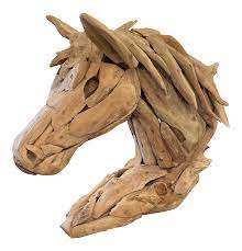 Sculpture de cheval en bois flotté - Product Image 6