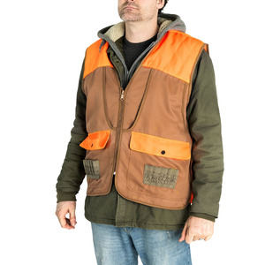Chaleco de Caza Impermeable, Transpirable y Cortavientos para Caza de Aves, con Múltiples Bolsillos, Color Marrón/Naranja, Uniforme Táctico para Hombre y Mujer - Product Image 1