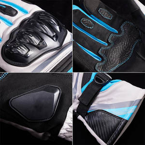 Gants de moto en cuir personnalisables de haute qualité - Gants de sport d'extérieur respirants et imperméables pour la course et le motocross unisexe - Product Image 2