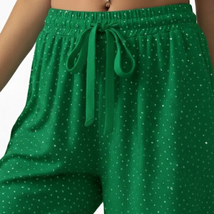 Premium Quality Loose Fit Women <b>Rhinestone</b> Trouser Hot Selling Product Cotton Made Women <b>Rhinestone</b> Sweatpants - Product Image 6