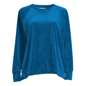 Sudadera de terciopelo de gran tamaño para mujer, mangas completas, logotipo bordado de terciopelo suave, cuello redondo, sudaderas cálidas de invierno - Product Image 1