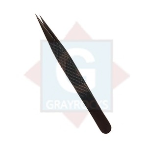 Pince à épiler pour extensions de cils tous les degrés pince à épiler pour cils logo personnalisé pointe fibre pince à épiler - Product Image 3
