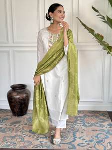 Ropa india de calidad de exportación paquistaní Salwar Kameez Conjunto de Kurta de algodón de viscosa pesada de diseñador de alta calidad con Dupatta impreso - Product Image 2