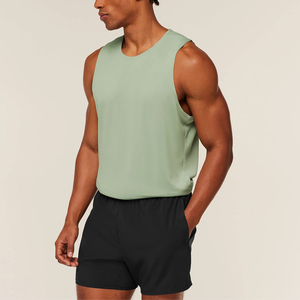 Débardeurs pour hommes de qualité supérieure à prix abordable – Respirants, pour l'entraînement, la gym et le fitness – Coton, motif rayé, col rond – Collection 2026 - Product Image 3