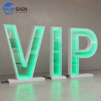 Fabricant d'origine Abyss SignTunnel Infinity LED Sign : Chiffres lumineux de 4 pieds, grands chiffres avec éclairage