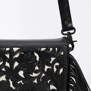 Outil noir cuir Western sac à bandoulière outil à main Western Sling Design Vintage fermeture à glissière prêt Stock pour les filles - Product Image 4