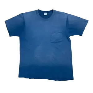 Top Tendance 100% Coton Hommes Bleu Soleil Délavé Vintage Lavé Coupe Décontractée T-shirts Vierges Avec Logo Personnalisé Par SPORTAR INT