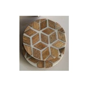 Mix Marble Customised Logo Printed Square Coasters Cup Holders <b>Mats</b> Pads Wooden Styles OEM Sublimation Absorbent TQC Brand - Product Image 1