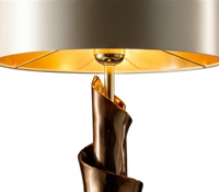 Lampe de table en métal haut de gamme METAL WAVE, modèle 10178, pour chambre à coucher, lecture, style moderne du milieu du siècle, luxe, écologique, intérieur 36