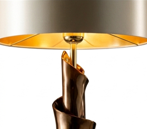 Lampe de table en métal haut de gamme METAL WAVE, modèle 10178, pour chambre à coucher, lecture, style moderne du milieu du siècle, luxe, écologique, intérieur 36 - Product Image 5