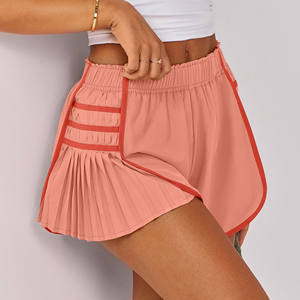 กางเกงขาสั้น2 in 1สำหรับผู้หญิงกางเกงฟิตเนสกางเกงกีฬาขาสั้นมีกระเป๋า - Product Image 4