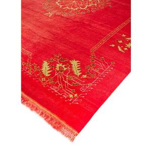 Alfombra Grande de Lana Anudada a Mano Aalam, Diseño Abstracto con Medallón Rojo Naranja, Rectangular, para el Hogar, Modelo PAEM-330, para Entrada, Pasillo, Sala de Estar - Product Image 2