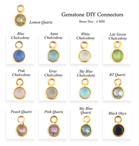 เครื่องประดับควอตซ์ Apatite ทรงกลมเหลี่ยมเพชรพลอย,ตัวเชื่อมต่อเครื่องประดับชุบทองตัวเชื่อมต่อ Diy เสน่ห์20ชิ้น - Product Image 2