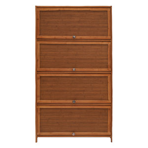 DreamCraft 8 Tier <b>Tall</b> Freestanding Bamboo Shoe <b>Storage</b> Cabinet From Vietnam for Living Room - Product Image 2