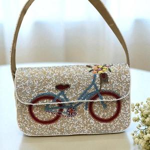 Venta caliente de lujo señoras bolsos de hombro moda estilo clásico bolsos de algodón cadenas rebordear fiesta uso al por mayor para - Product Image 6