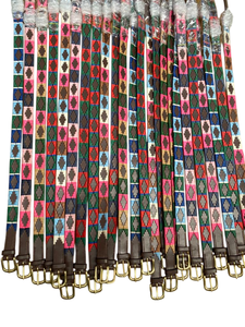 Harnais de cheval en cuir de buffle indien bleu marine de qualité supérieure, cousu à la main, avec ferrures en laiton massif - Product Image 3