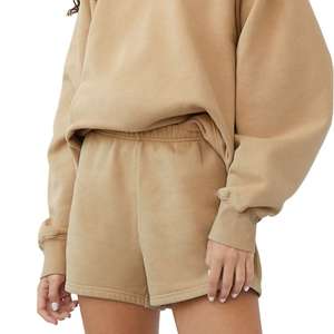 Moda al por mayor personalizado suave señora deportes cortos de alta calidad de algodón polar logotipo con Color deportes pantalones cortos de las mujeres pantalones cortos - Product Image 3