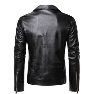 เสื้อแจ็คเก็ตหนังผู้ชาย ดีไซน์เรโทร ทันสมัย ใส่ได้ทุกฤดู เสื้อแจ็คเก็ตหนังแฟชั่นสำหรับผู้ชาย - Product Image 2