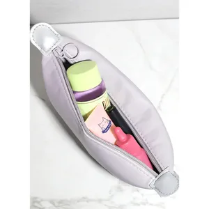 Astuccio per Trucchi A2o Lab - Grande Capacità, Ecologico, con Cerniera e Logo Personalizzato, Custodia Portatile Lavanda con Motivo Stampato - Product Image 5