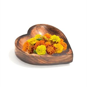 Bol en céramique japonais en forme de coeur Plat de service de salade de fruits attrayant pour la cuisine et centre de table - Product Image 1