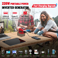 Convertisseur de courant à onde sinusoïdale modifiée 220W compatible avec batterie 18V DC 18V AC 110V-120V 3A 50/60Hz monophasé portable pour le camping